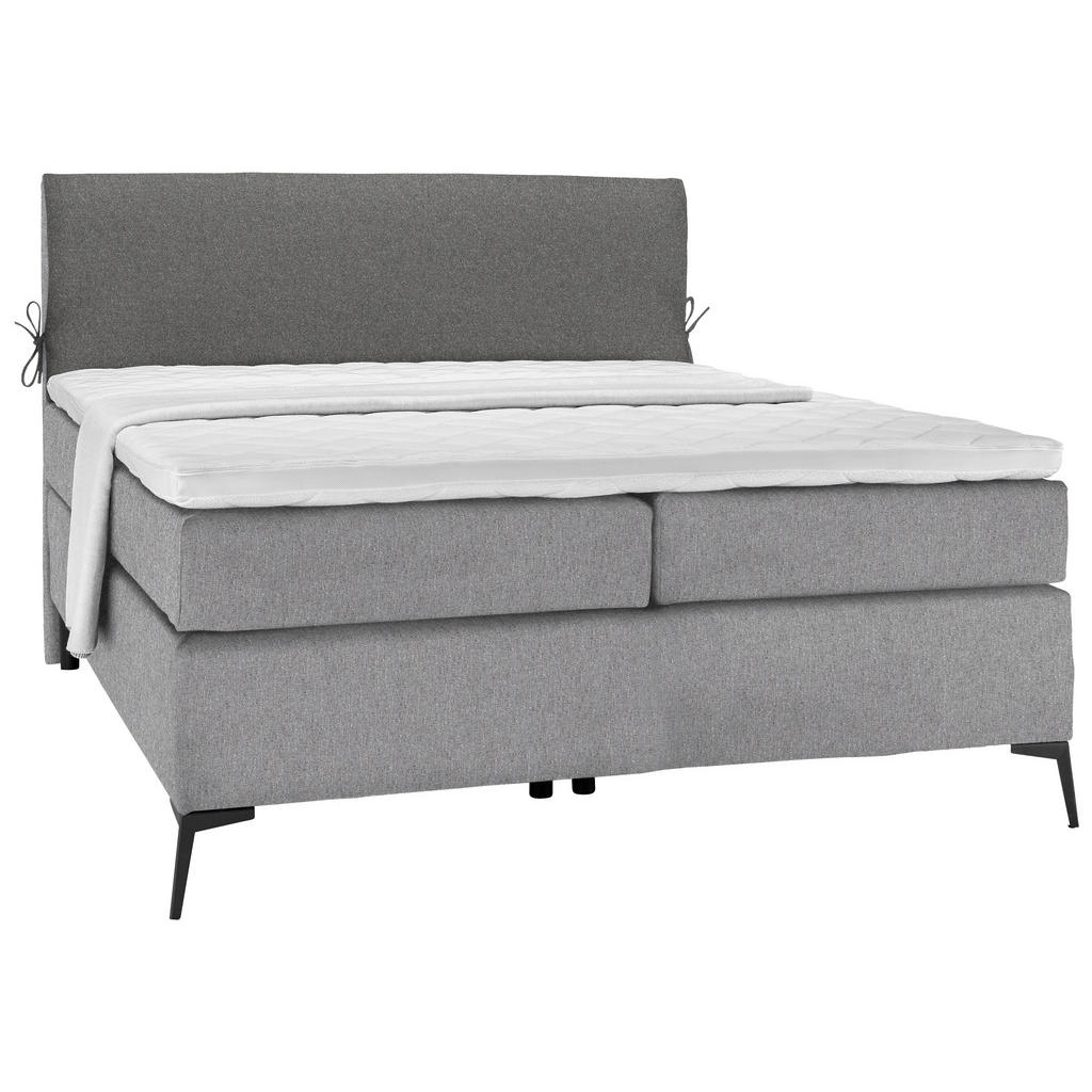 POSTELJA BOXSPRING 120 cm  x 200 cm , tekstil siva, temno siva