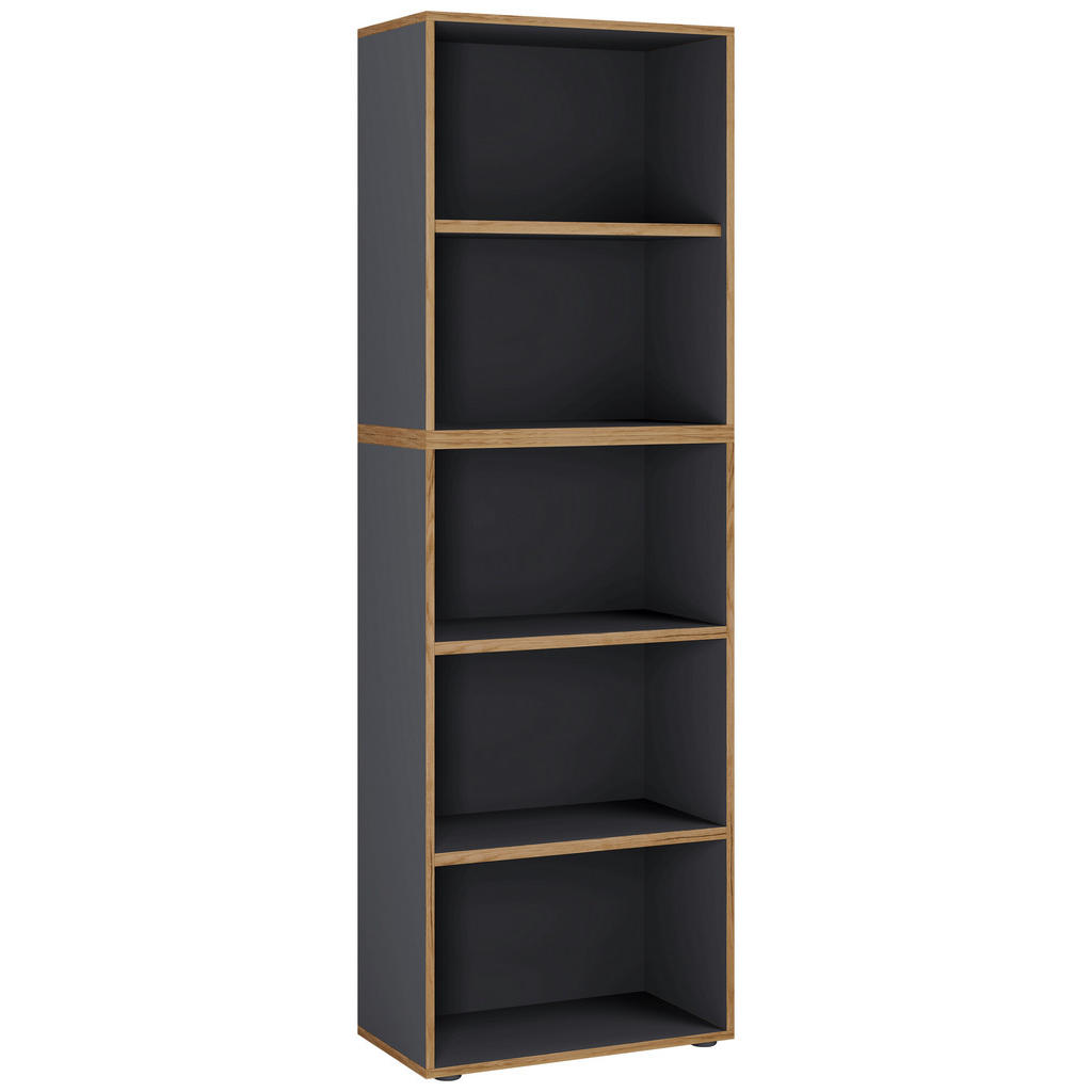 PISARNIŠKI REGAL 60/183/33 cm antracit, medeni hrast