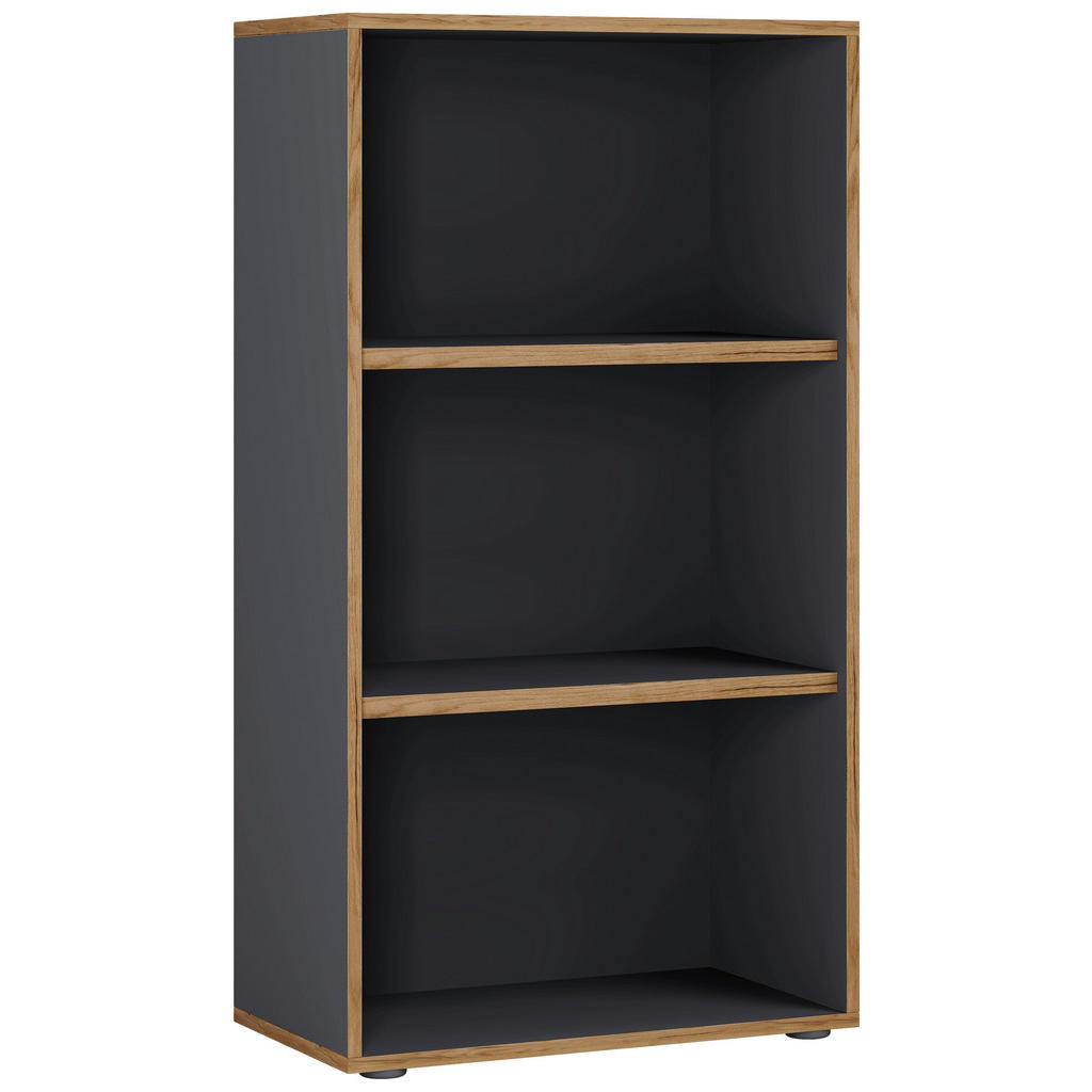 PISARNIŠKI REGAL 60/110/33 cm antracit, medeni hrast