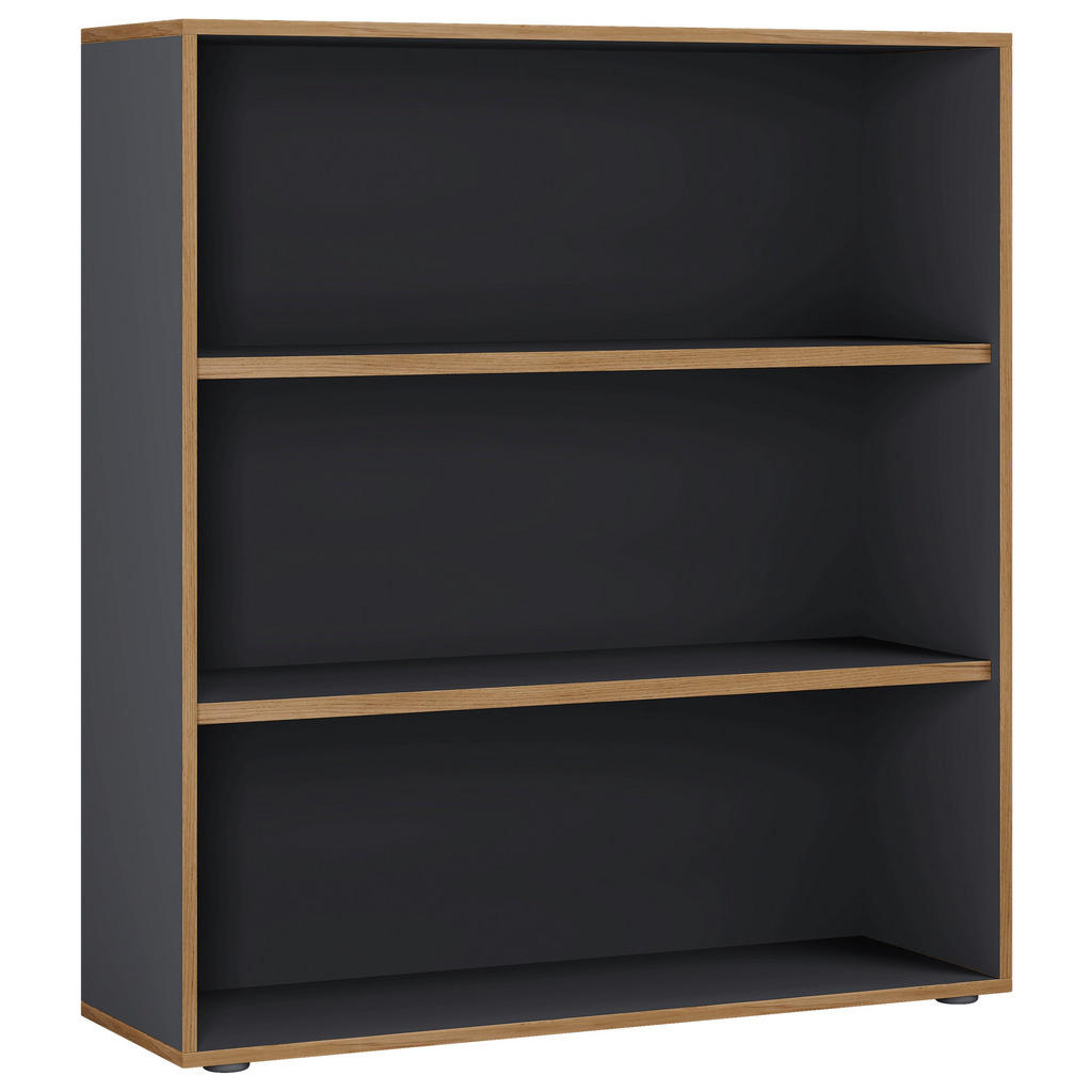 PISARNIŠKI REGAL 100/110/33 cm antracit, medeni hrast