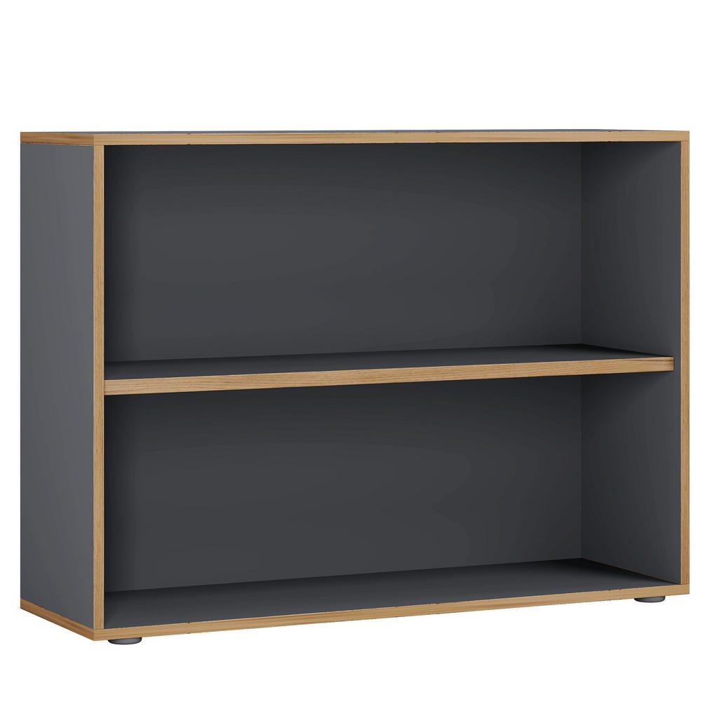 PISARNIŠKI REGAL 100/74/33 cm antracit, medeni hrast