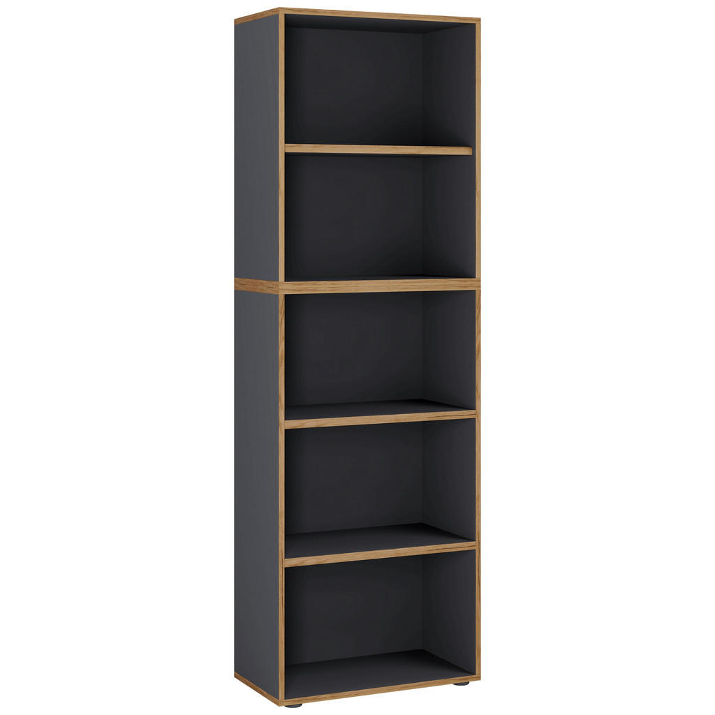 PISARNIŠKI REGAL 60/183/33 cm antracit, medeni hrast