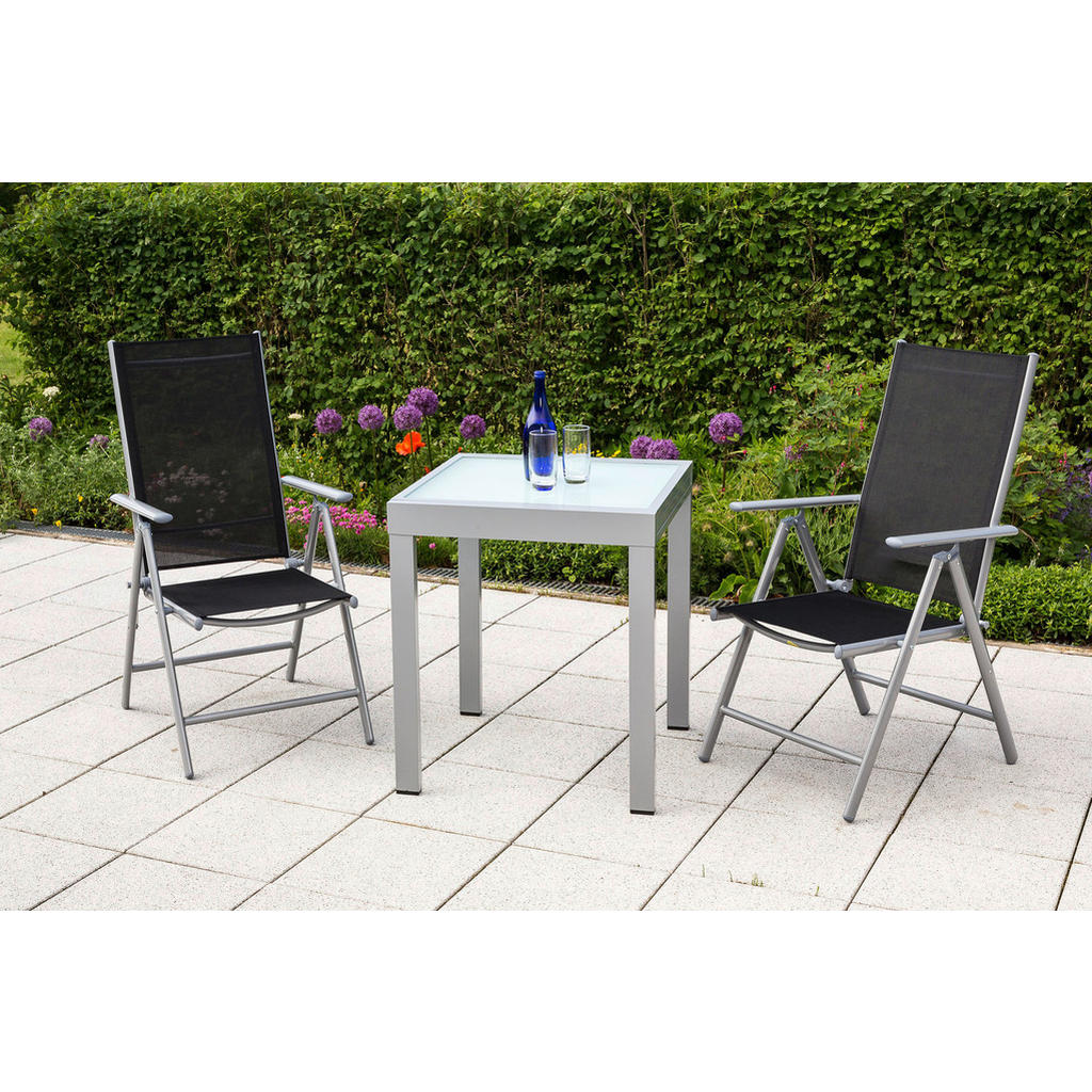 VRTNI SET  aluminij  srebrne barve črna, srebrne barve