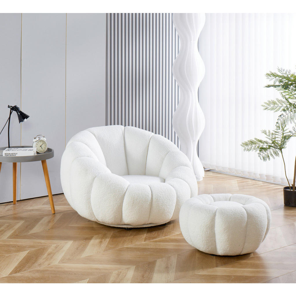 FOTELJ – SET, bela tekstil