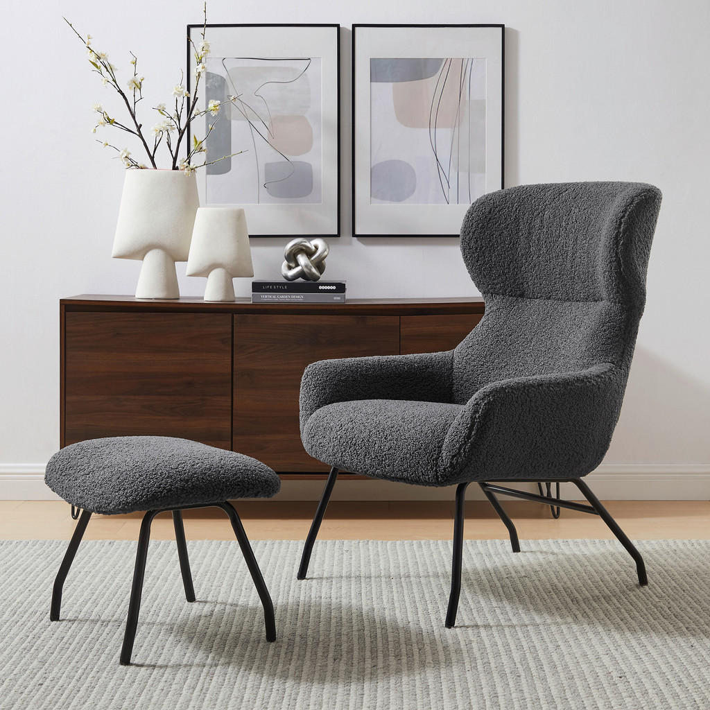 FOTELJ – SET, antracit tekstil