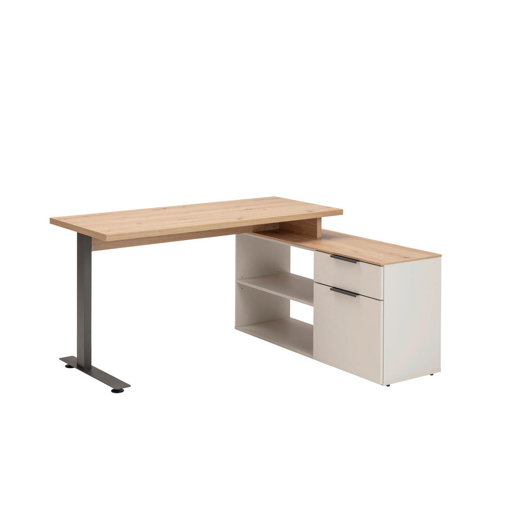 KOTNA PISALNA MIZA leseni material kašmir, hrast artisan