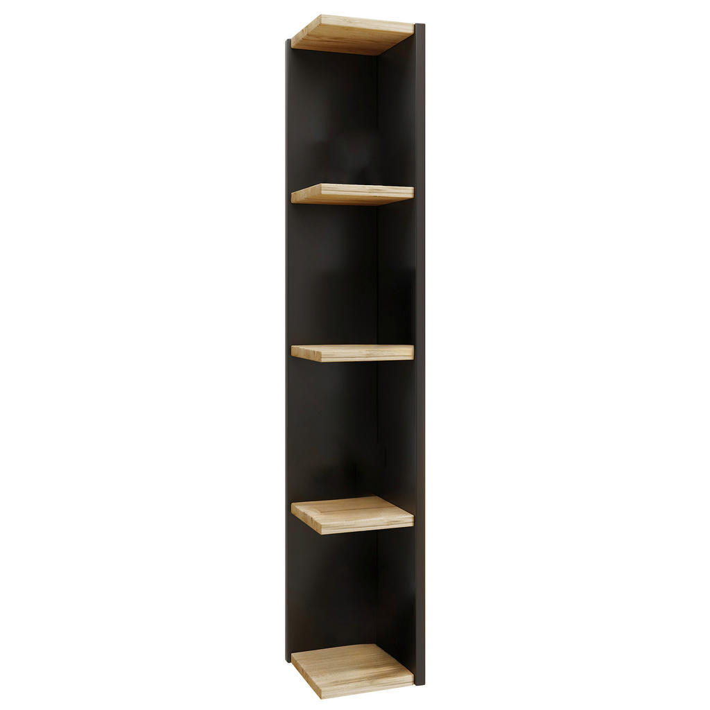KOTNI REGAL 15/97/17 cm antracit, medeni hrast
