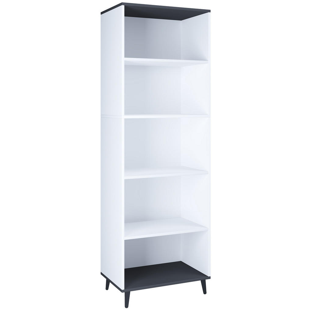 REGAL 60/184/31 cm antracit, bela