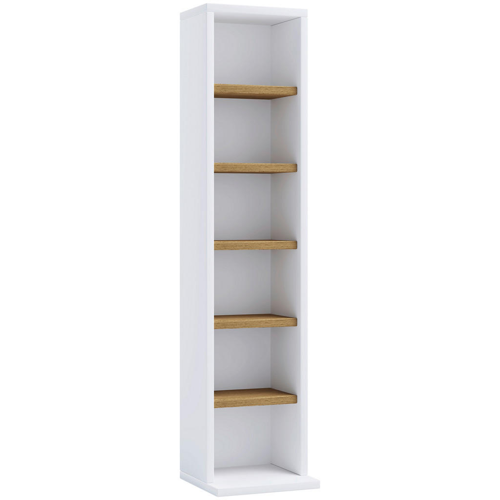 REGAL ZA CD-JE 21/92/20 cm bela, medeni hrast