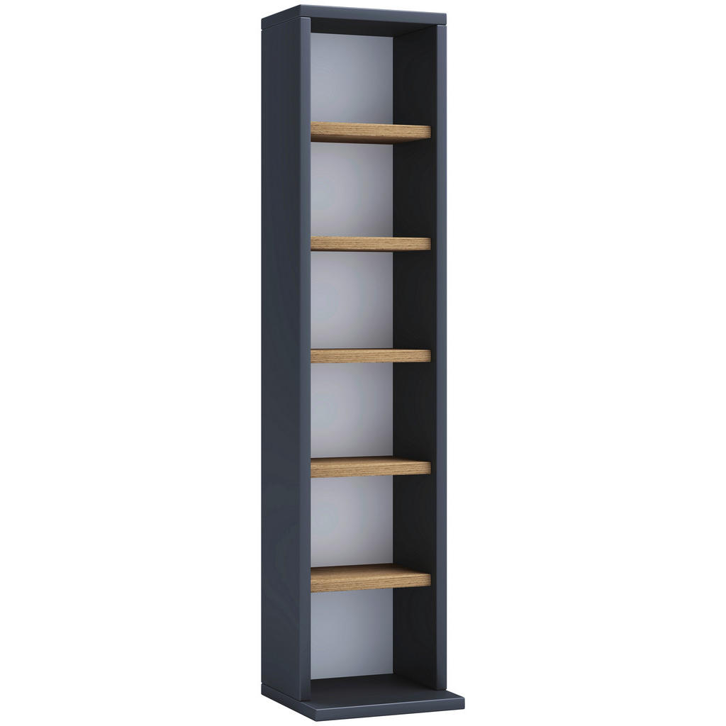 REGAL ZA CD-JE 21/92/20 cm črna, medeni hrast