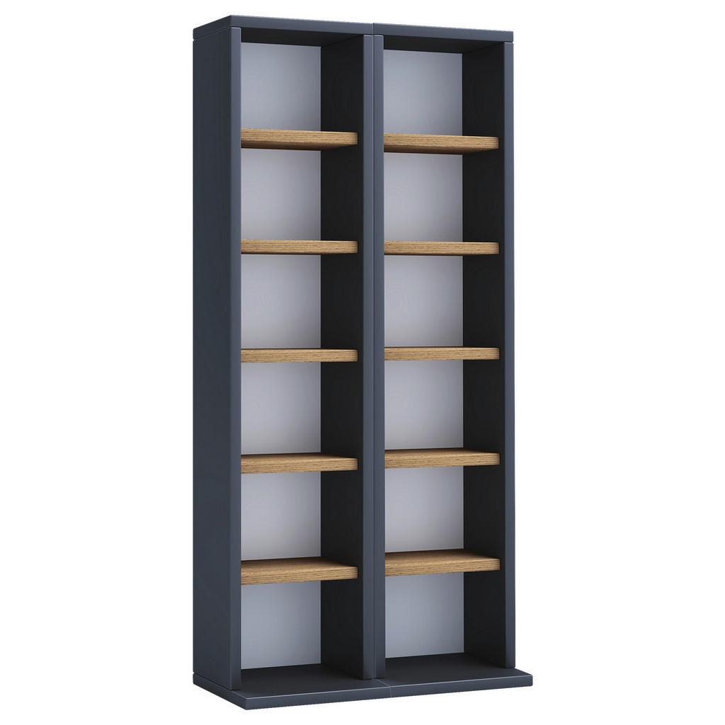 REGAL ZA CD-JE 42/91,8/20 cm antracit, medeni hrast