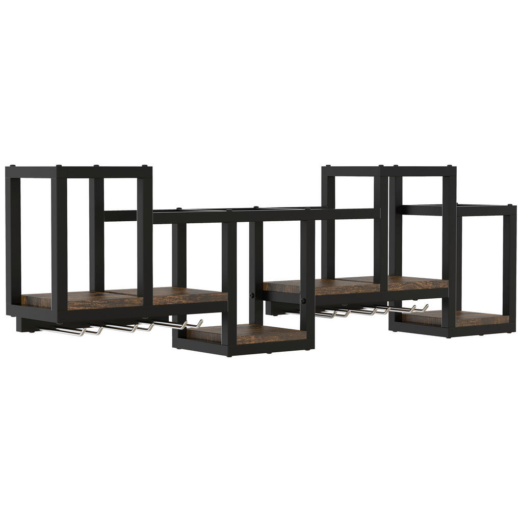 STENSKI REGAL 108/26/18 cm črna, barve hrasta