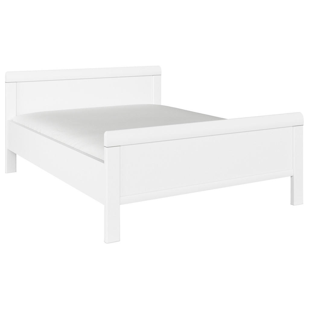 POSTELJA 160 cm x 200 cm , leseni material bela
