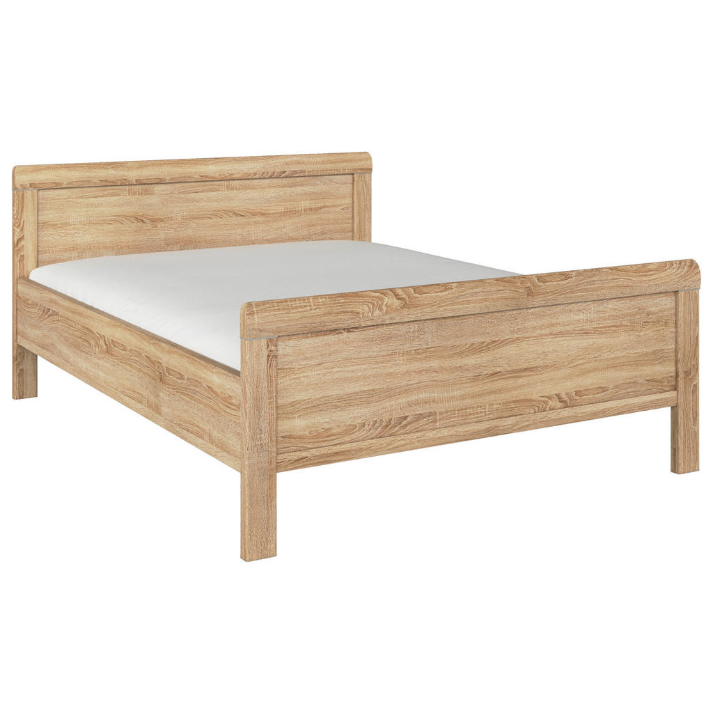 POSTELJA 180 cm x 200 cm , leseni material hrast sonoma