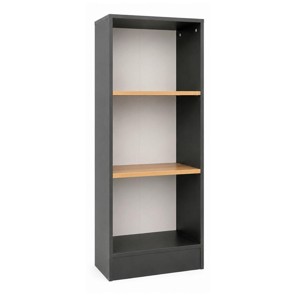 REGAL 52/114/30 cm antracit, medeni hrast