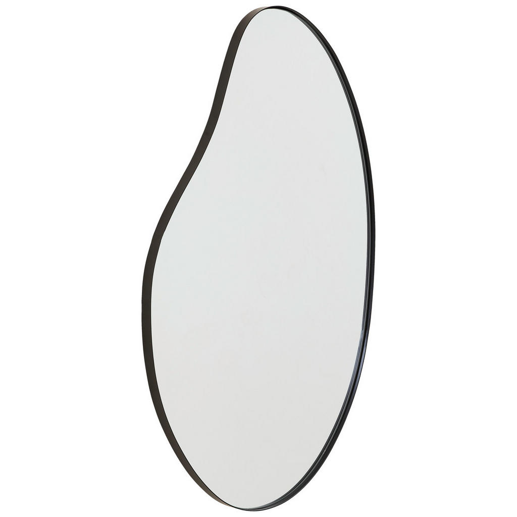 STENSKO OGLEDALO, 52/87/2.5 cm kovina, steklo, leseni material