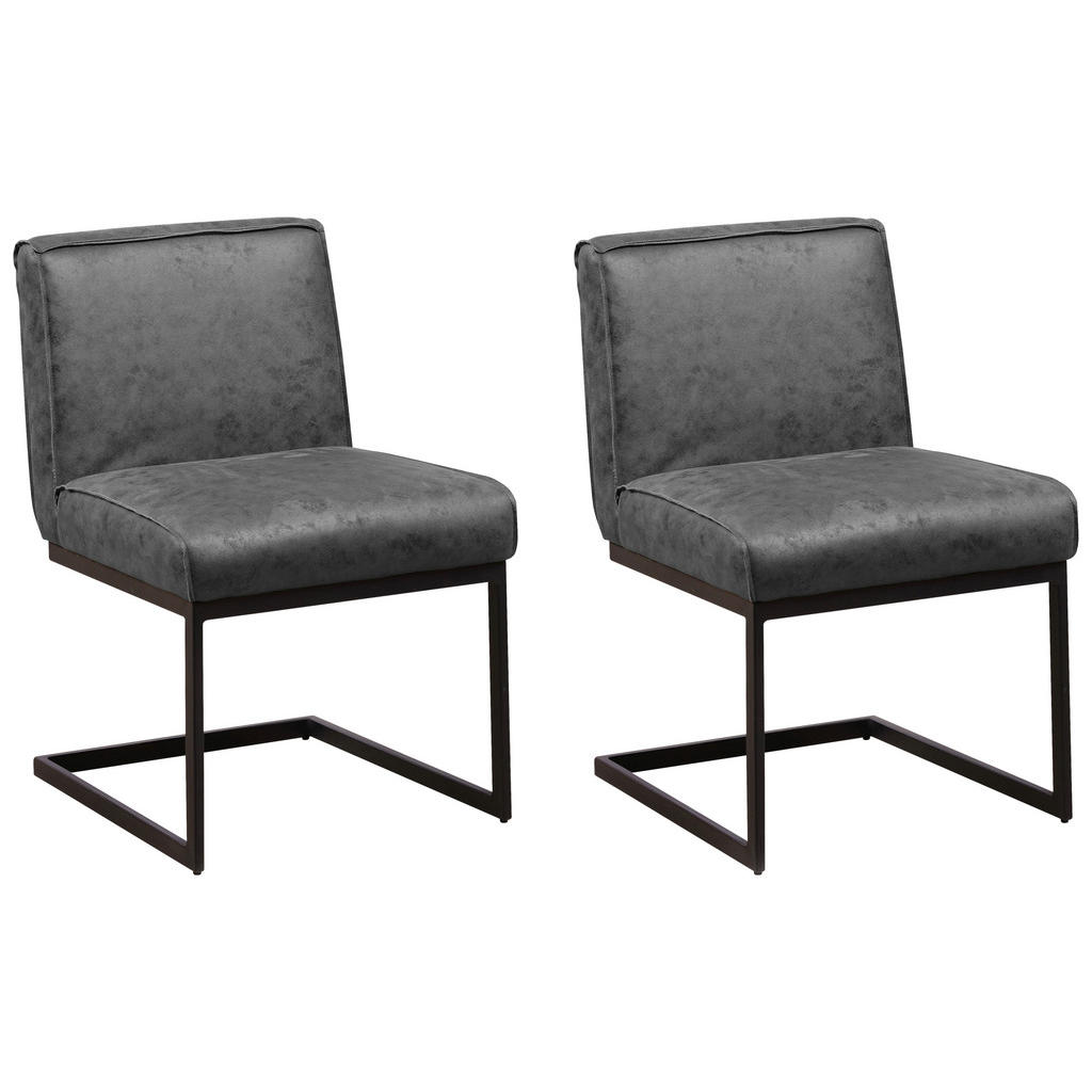 NIHAJNI STOL – SET, kovina, tekstil antracit