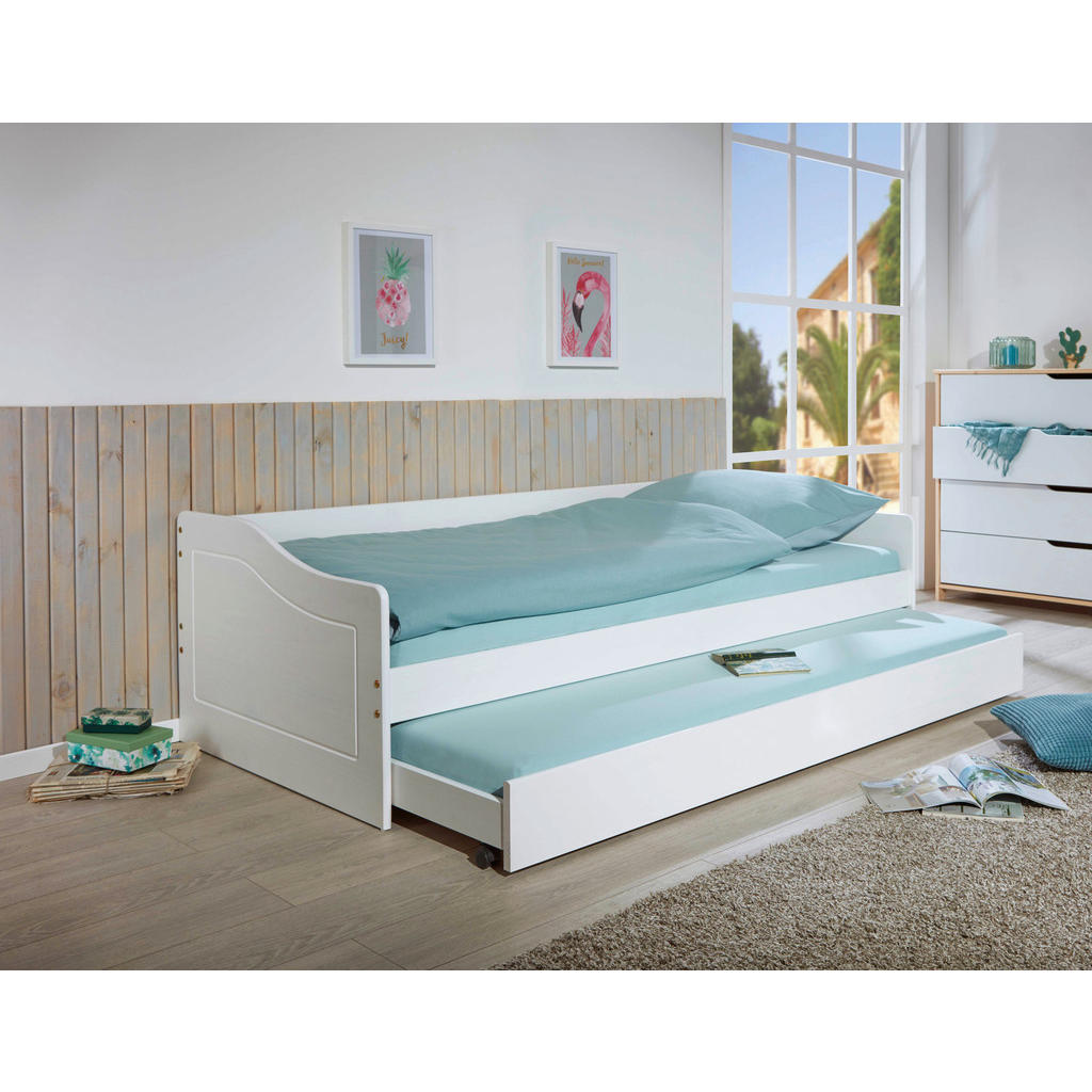 RAZTEGLJIVA POSTELJA 90 cm  x 190 cm , bela